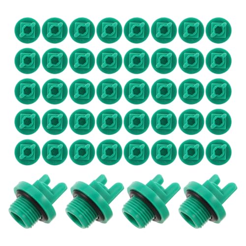 Bouchon d'extrémité de tuyau d'eau 1/2 pouce bouchons filetés plastique PVC vert x100