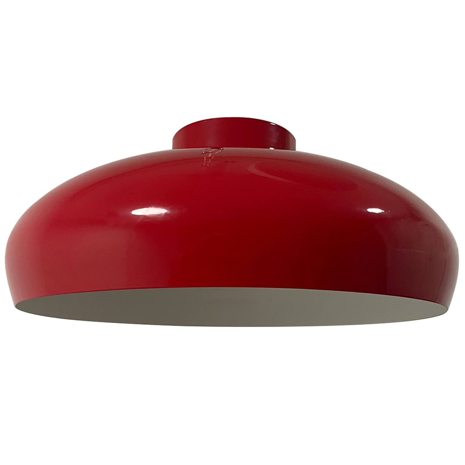 bamyum Lampada Androa Vintage Plafoniera Diametro 40 cm Illuminazione A Soffitto E27 Lampada a Sospensione Plafoniera Adatta Per Soggiorno Rosso-Bianco