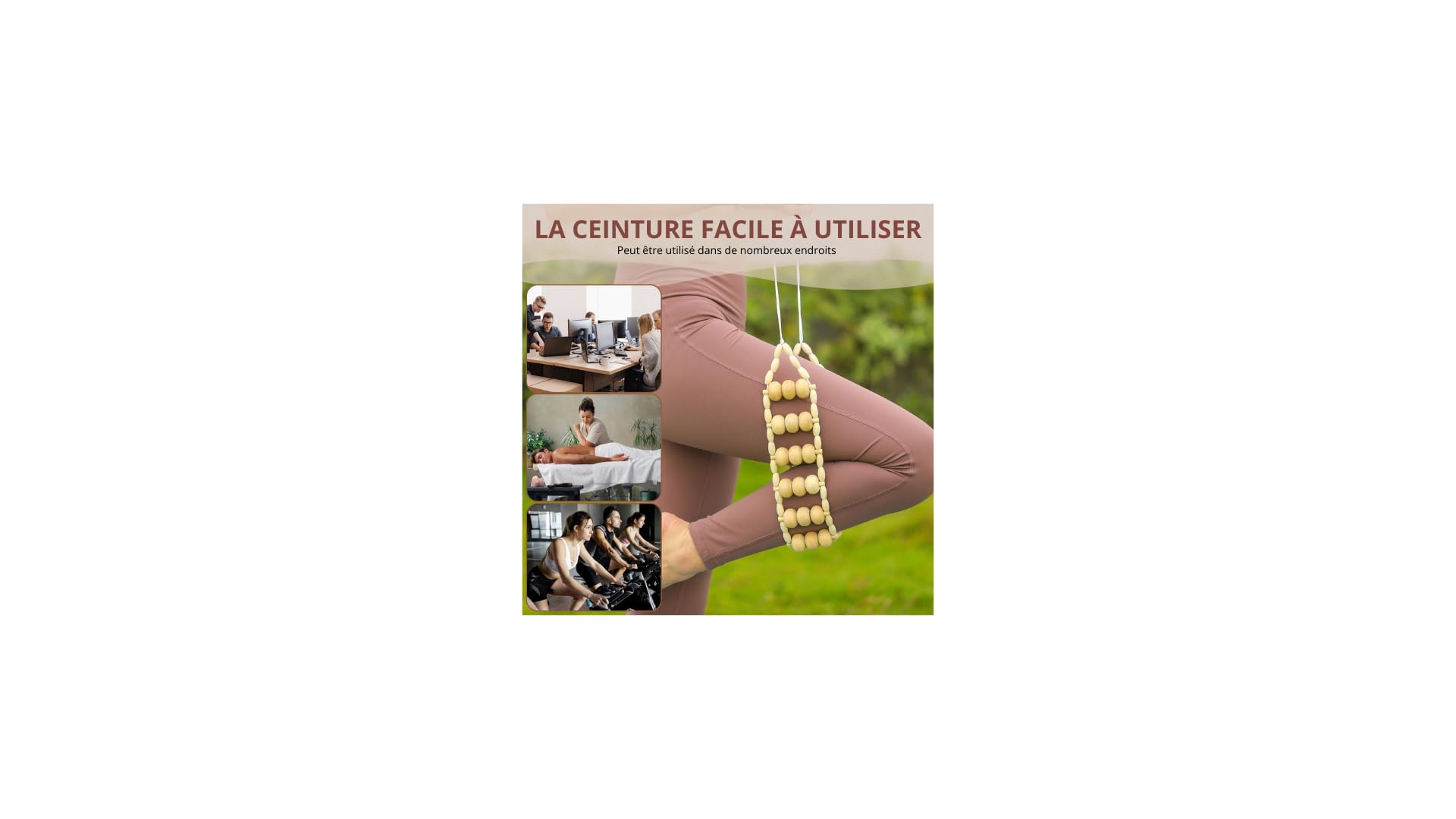 Kit complet de Maderothérapie 6 pièces en bois 100% naturel - Gua sha massage - masseur anti cellulite - dreinage lymphatique - rouleau de massage, venteuse cellulite, massage dos