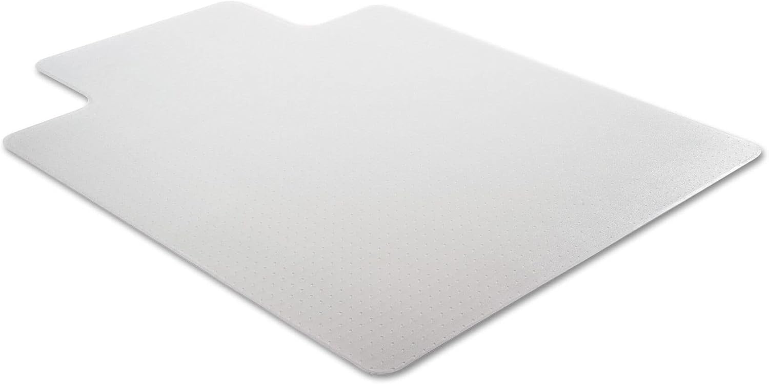 Alera Studded Chair Mat for Flat Pile Carpet, 45" x 53", with Lip, Clear : Office Products