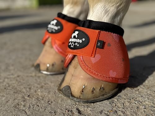 Image of 2520D Horse Bell Boots No-Turn Horse Bell Boots, Equine Ballistic Hoof Overreach Bell Boot, Pair