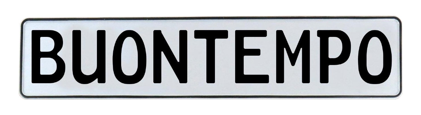 Vintage Parts 592493 Wall Art (Buontempo White Stamped Aluminum Street Sign Mancave)