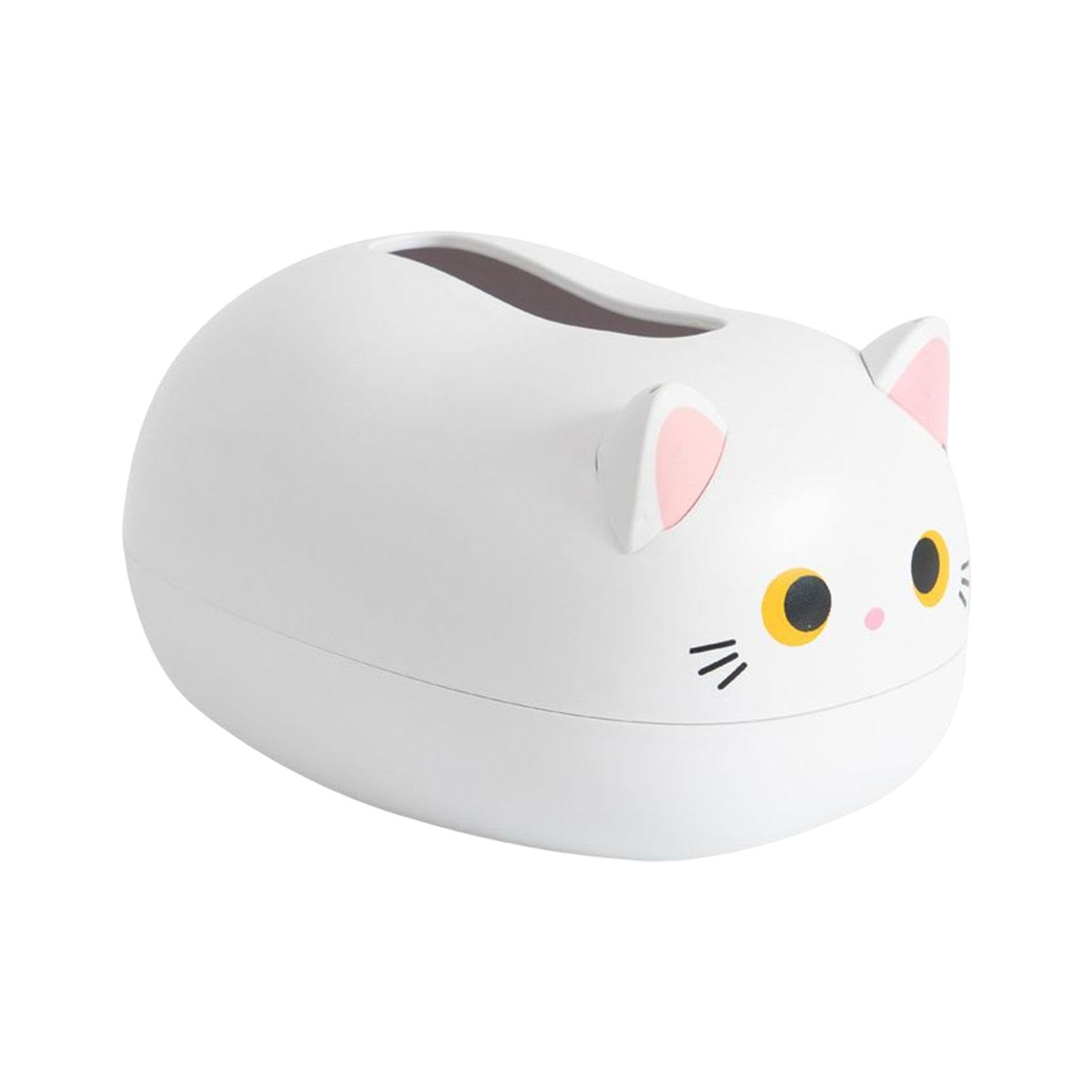 Distributeur Papier Chat Boîte à Mouchoirs Décorative En Forme De Chat - Distributrice Mignonne Avec Cure-dents (Noir) Boite Mouchoirs Papier