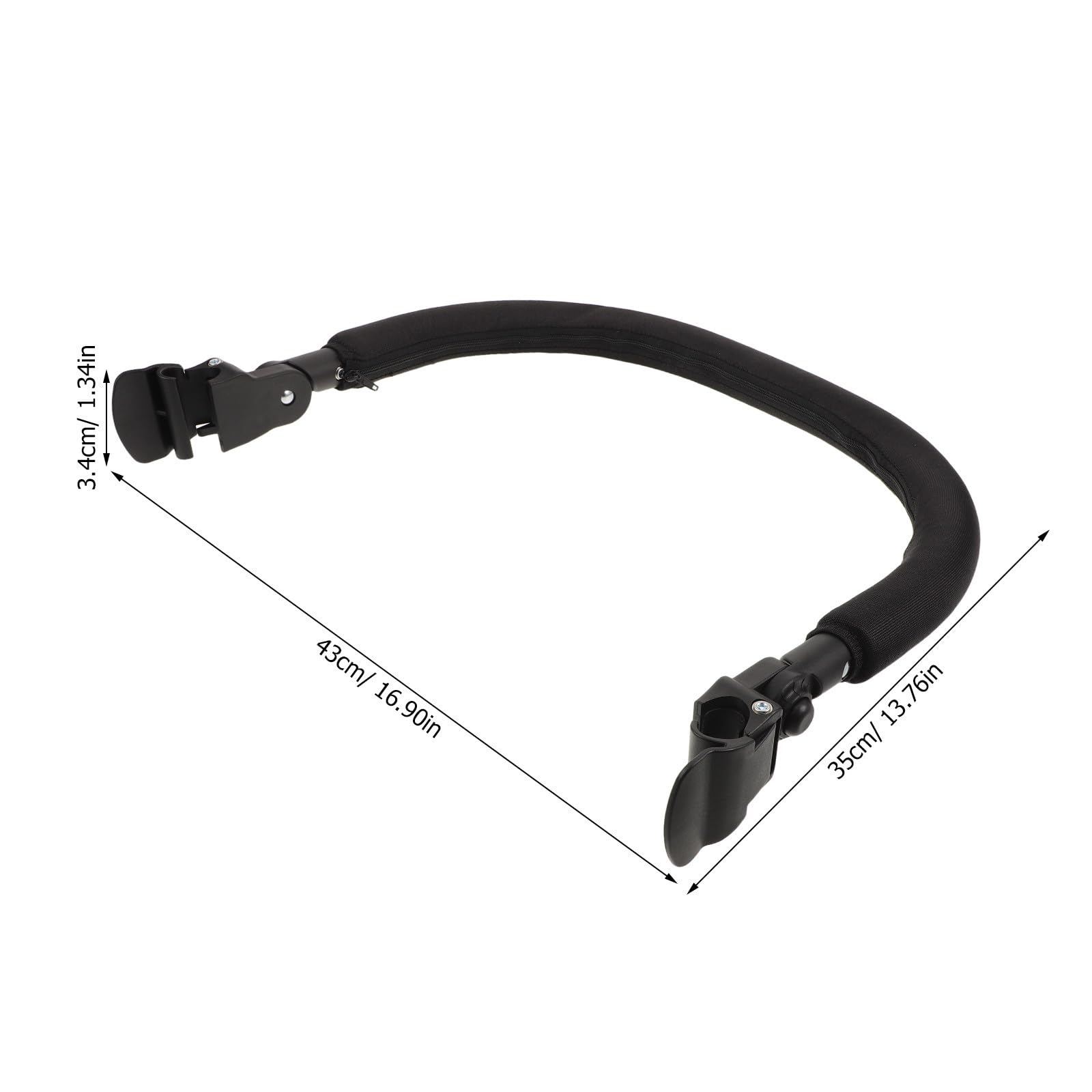 Barrera de Seguridad para Cochecito de Niña con Reposabrazos Antideslizante Barra Protectora Ajustable con Bordes Redondeados Mango Desmontable Compatible con Varios Modelos