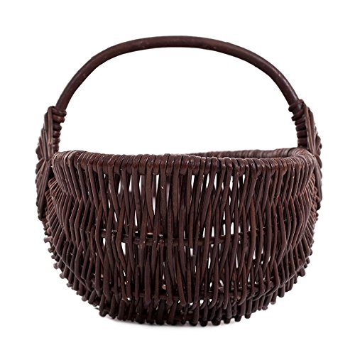 e-wicker24 Panier bourguignon, Panier,récolte en osier ovale, corbeille a fruit, cabas(46x31 H17/30)