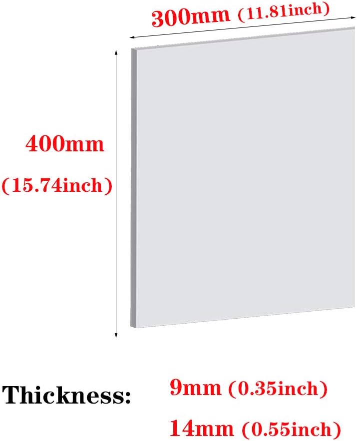 拡張PVCシート-軽量硬質フォームホワイト300x400mm,2pcs,300mm &times; 400mm &times; 14mm
