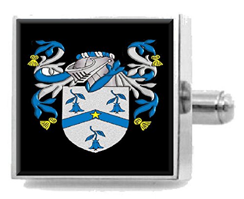 Clip para corbata Hall England con grabado heráldico premium