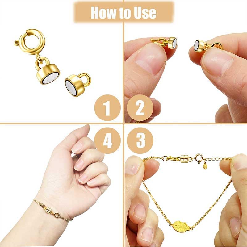 Lodokdre 24 Stuks Ketting Sluiting Magnetische Sieraden Sluitingen En Sluitingen Armband Extender Voor Kettingen Armbanden En Sieraden Maken Zilver En Goud