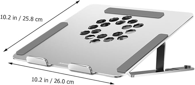 Base para portátil ajustable de aleación de aluminio con ventilador miniatura 9