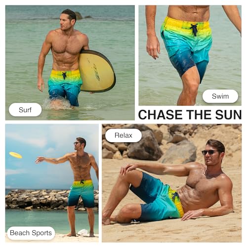 Image of Kanu Surf Men's Big Viper Extended Size Stripe Swim Trunk