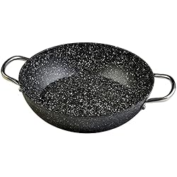Cazuelas Wecook WECOOK! Granite Cazuela Baja Inducción Completa 32 cm, Aluminio Forjado 5,1 Litros, Antiadherente Ecológico Piedra sin PFOA, Asas Acero Remachadas, Apta Todas las Cocinas, Vitrocerámica, Gas, Horno