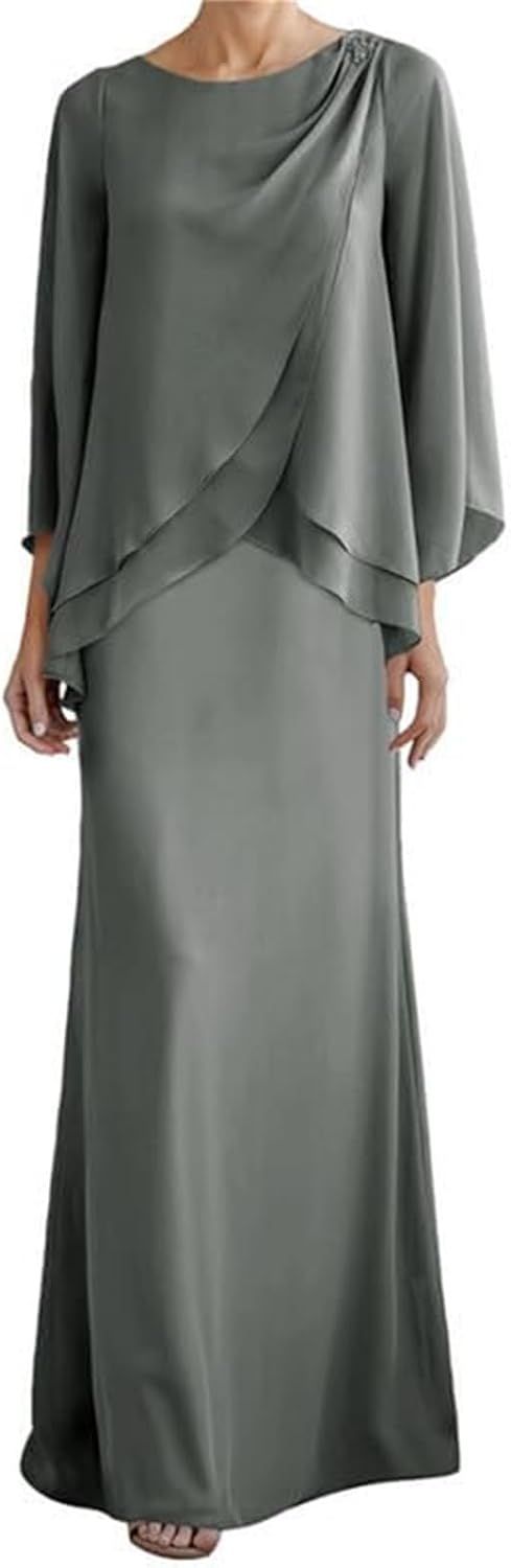 Mother of The Bride Dresses for Women - Plus Size Wedding Guest Dress Chiffon Long Grandmother of The Groom Dresses - Image 4