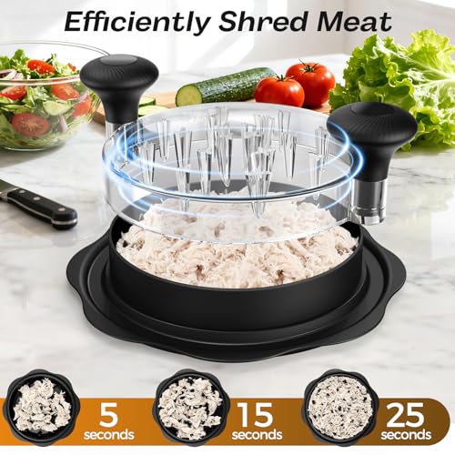 10" Pro Chicken Shredder Tool Twist Large for Kitchen, BPA-Free Food-Safe Meat Grinder, Visible Chicken Breast Meat Shredder with Strong Anti-Slip... - Image 3