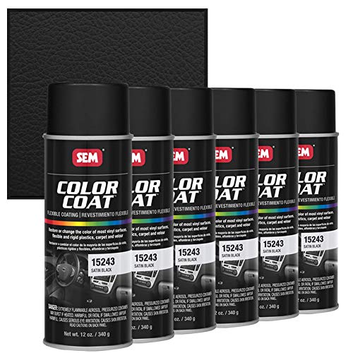 SEM Products 15243 Satin Black Color Coat - 12 oz (6)