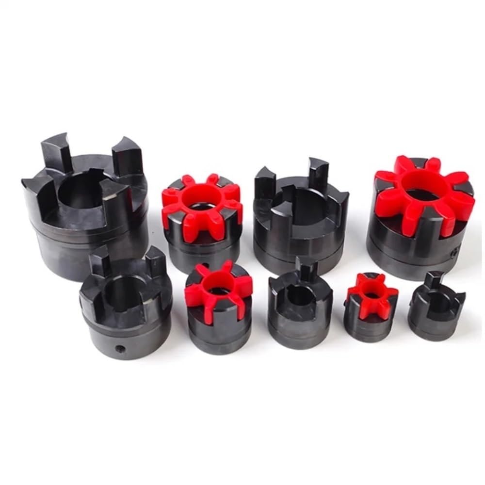 Connettore flessibile 1 pz. Giunto a griffe for albero di accoppiamento con prugna nera Diametro 105 mm Lunghezza 140 mm Foro interno Giunto elastico da 15 mm a 60 mm Prolunga di serraggio(20mm to 30m