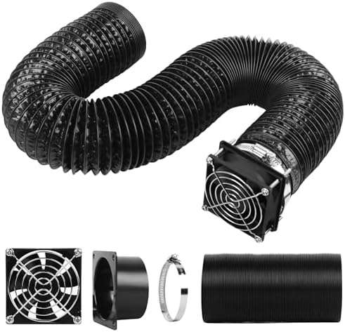 UniTak3D Smoke Exhaust Kit with Efficient Ventilation 4500RPM Fan and Pipe,Exhaust Smoke&Odors,Fan Fume Extraction Kit Exhaust Fan for Laser Engraver and 3D Printer Enclosure Tent Cover