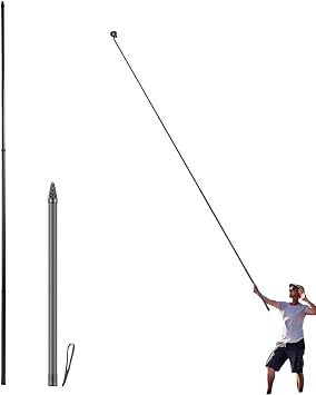 5m 16.4ft Invisible Selfie Stick, 9 Section Extended Carbon Fiber Extension Pole for 360 X4 X3 X2 Action Cameras, with 1/4 Inch Screw Holes