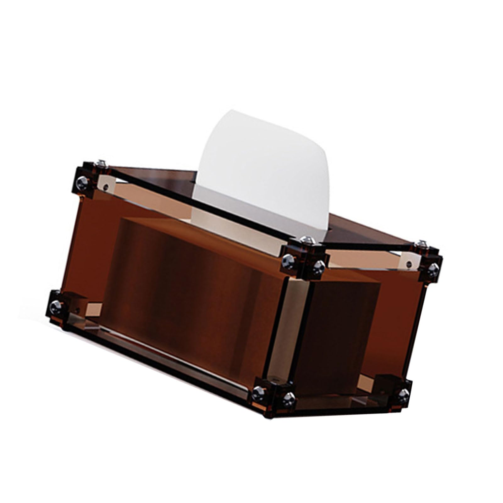 YUGSHNKFC Rectangular Tissue Box Covers Napkin Dispenser Decorative Transparency Acrylic Paper Towel Holder For Home And Office Transparent Kitchen Tissue Storage Box