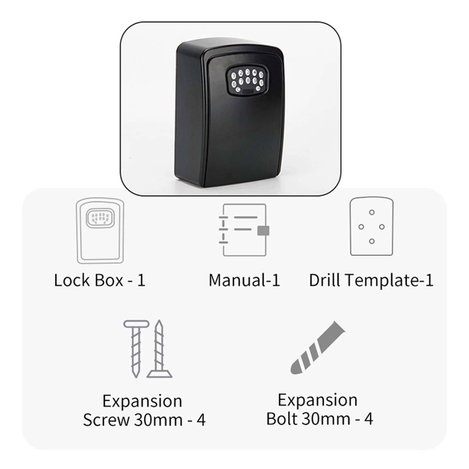 Caja de seguridad inte para les resistente a la intemperie de aleación de aluminio con código para interiores y exteriores solución de almacenamiento de les segura para el hogar