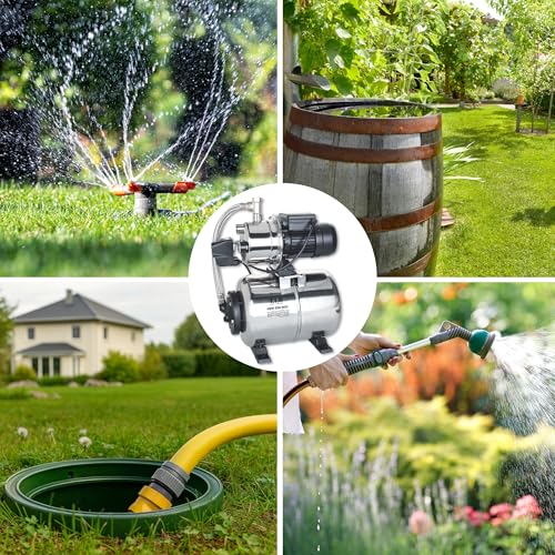 T.I.P. Hauswasserwerk HWW 4500 INOX | Edelstahl | 4.350 l/h | max. 50 m Förderhöhe | 5 bar | 22 l...