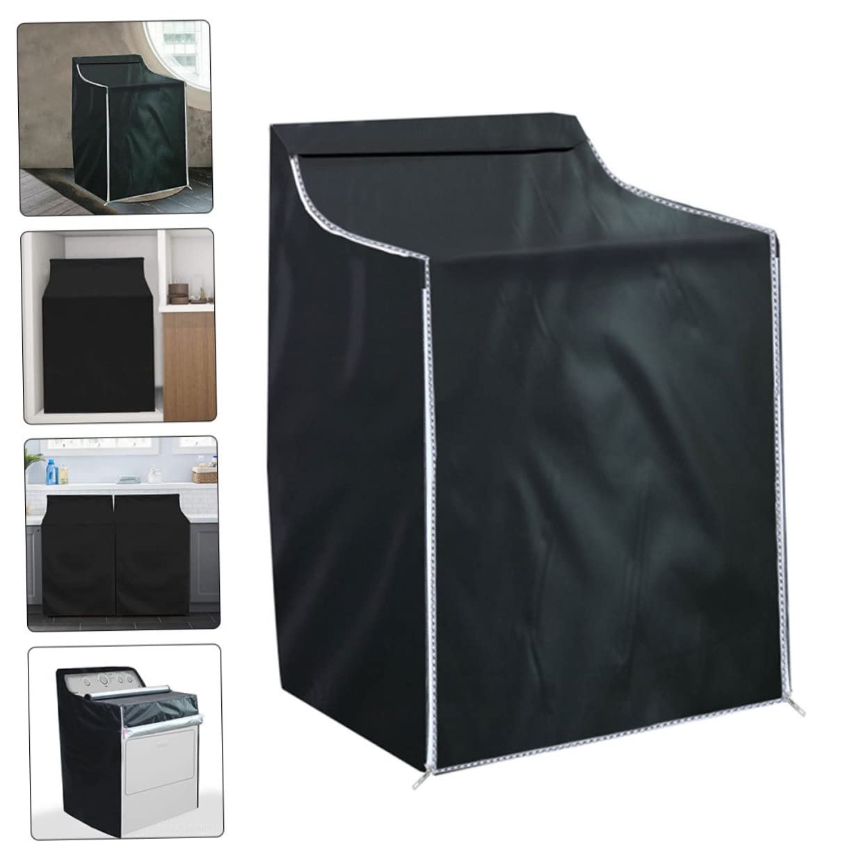 Homoyoyo Housse de Protection Étanche pour Machine à Laver et Sèche Linge Couvre Entièrement avec Oxford Premium Antipoussière et UV Protection Complète pour Cuisine Salle de Bain et
