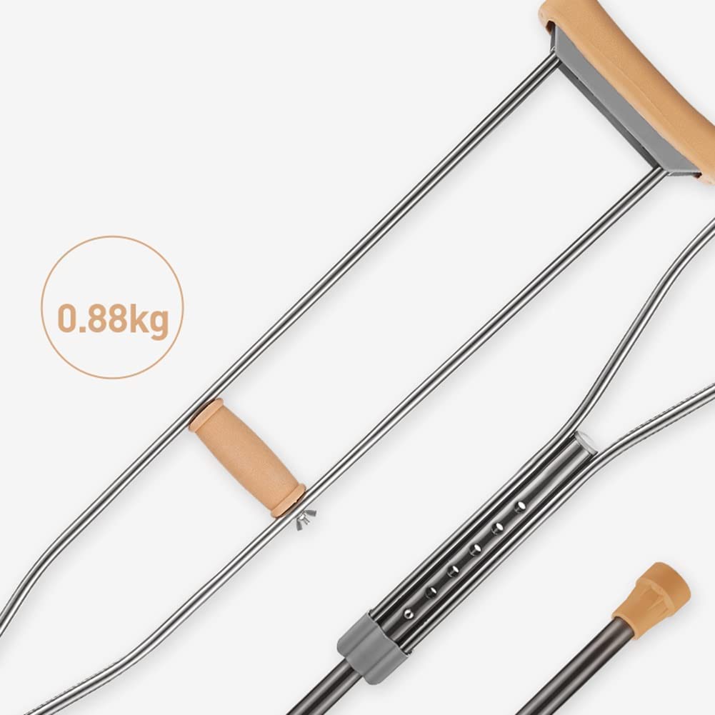 PAASHE 2 uds muletas de Aluminio bastón para Caminar para Hombre y Mujer con Amortiguador de Resorte para Caminar Bastones Ajustables en Altura