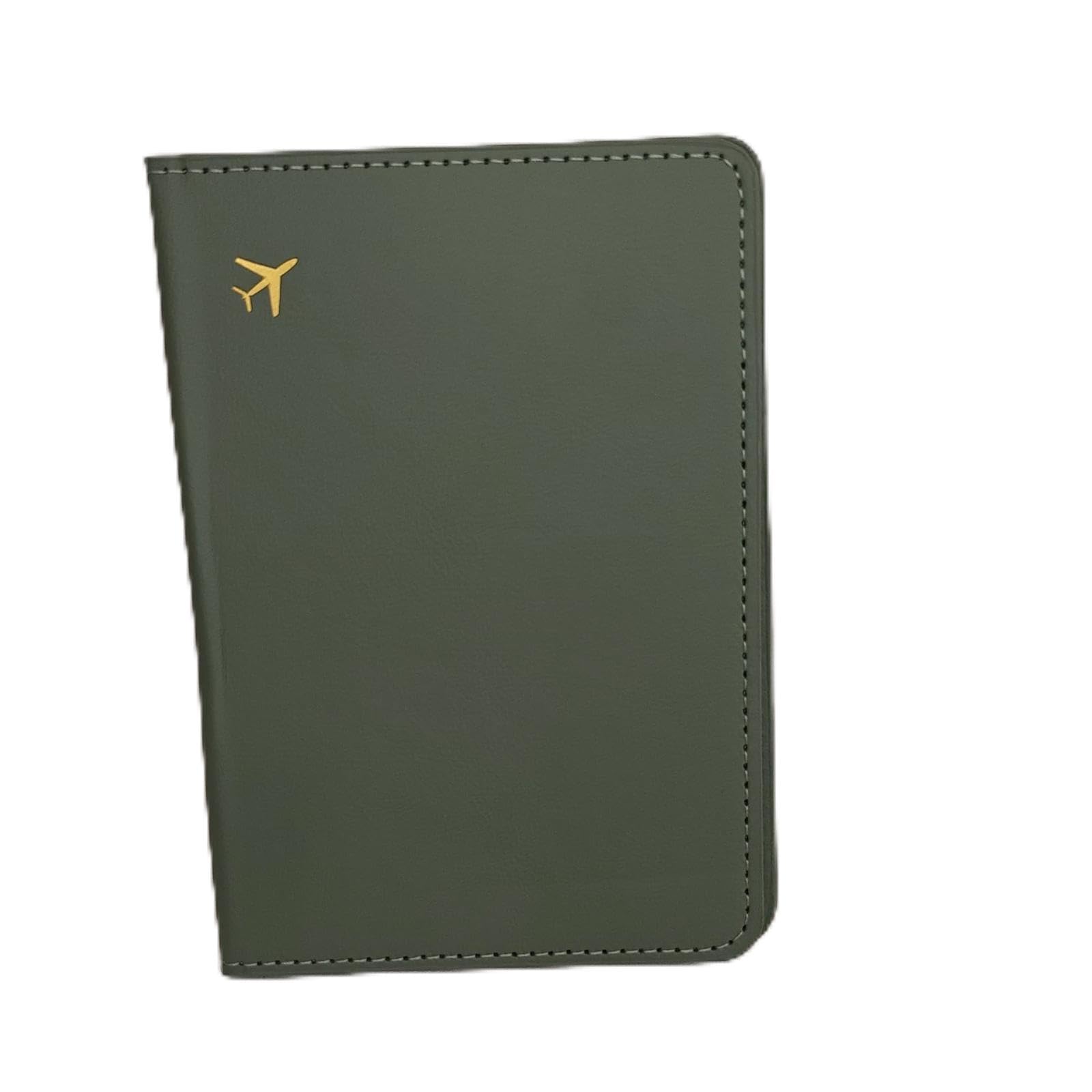 Custodia Passaporto in Similpelle Personalizzabile con nome o sigle– Porta documenti da Viaggio – Protezione Elegante – Regalo viaggiatori, Amico, Amica, Fratello, Sorella (Verde)