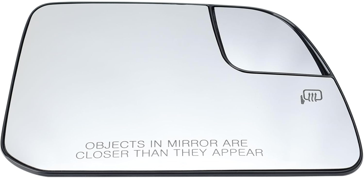 Right Passenger Side Mirror Glass Replacement Compatible with Ford Edge 2011-2014, for Lincoln MKX 2011-2015 Right Exterior Side Rearview Mirrors Glass, Power Heated