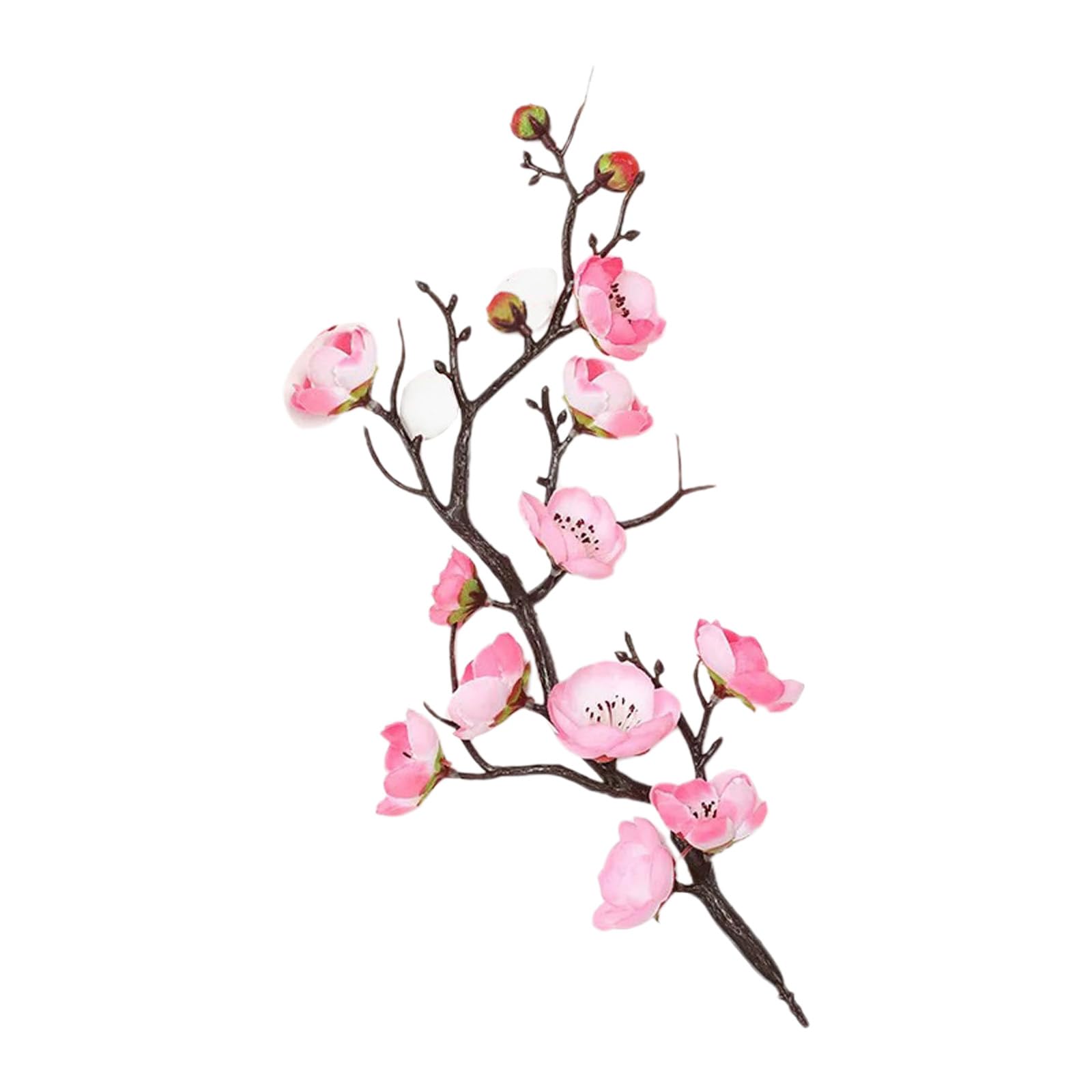Hsioluted Plum Blossom Bouquet Branch Silk Flower Artificial Flowers for Wedding Home Party Hotel Yard Decoration Artificial Plum Blossom Flowers