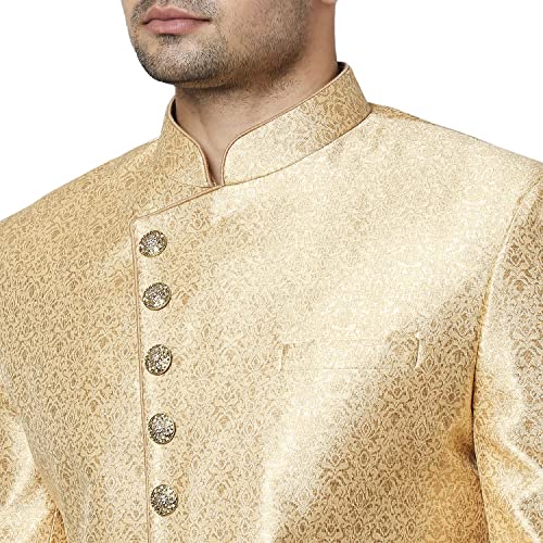 Image of Ethnix by Raymond Men's Poly90% /Viscose10% Solid Regular Fit Jacket