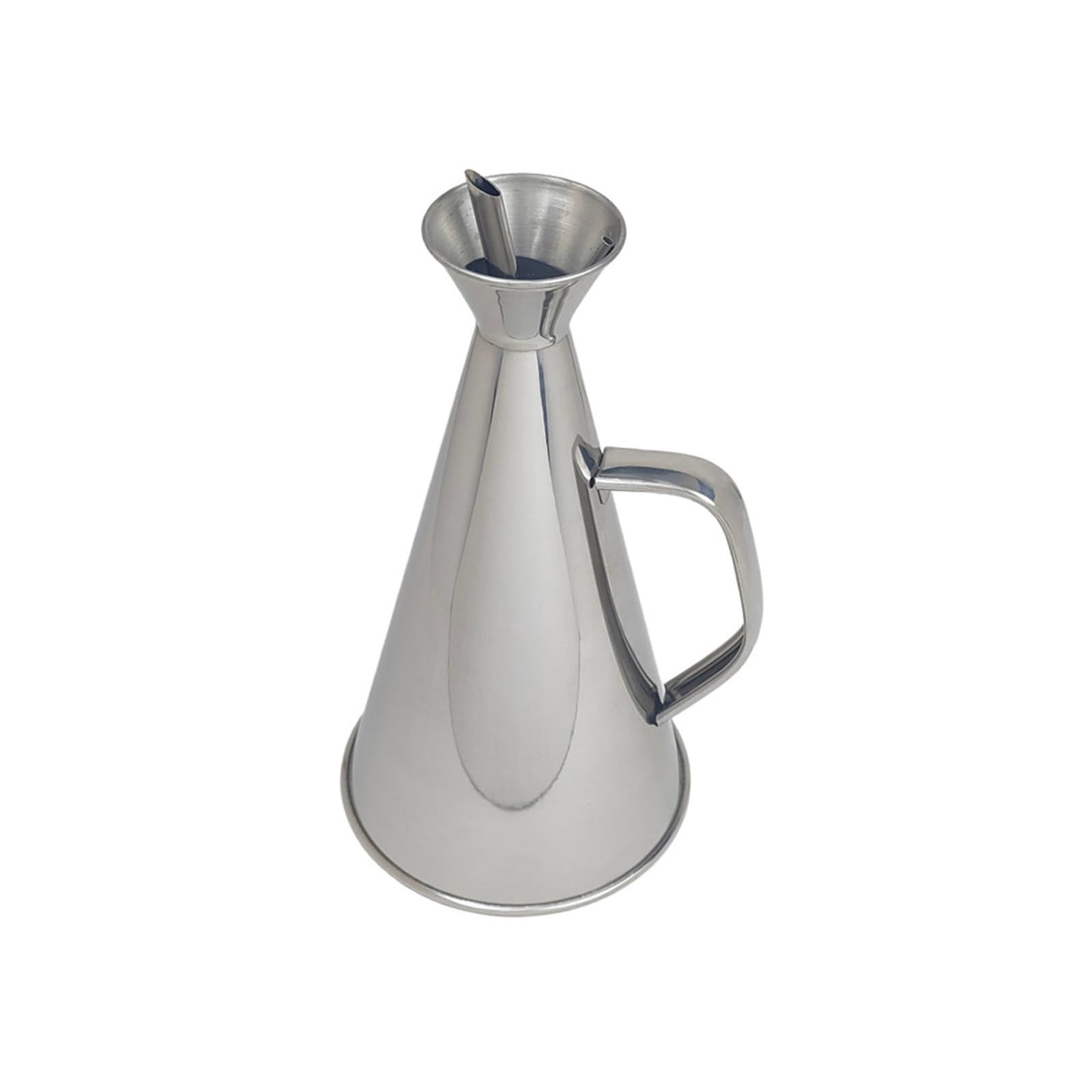 Woedpez Smooth Nonrust Steel Oil Kettles with Long Spout Elegant Kitchens Dispenser for Controlled Dripping Proof Use Leak Proof Container