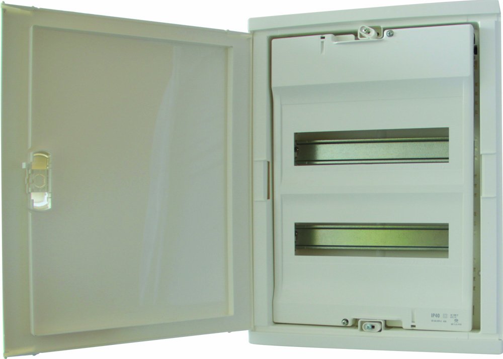 Caja empotrar Legrand 2filas y 24+4 módulos con puerta aislante blanca RAL9010 para reformas