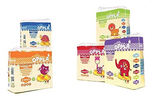 Bolsa de pañales OPPLA MAXI tamaño 4 – 8 – 18 kg, 33 unidades