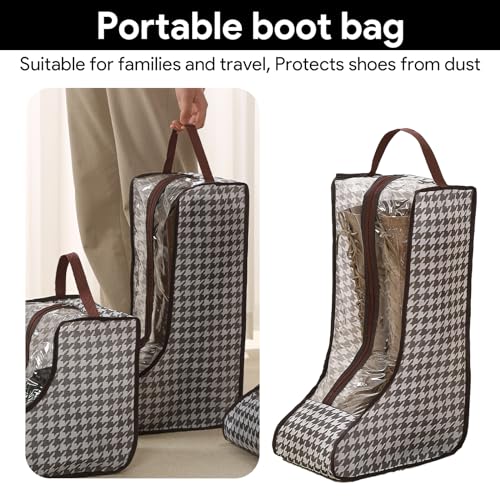 2 Stück Stiefeltasche, Schuhtasche Stiefel Aufbewahrung Reitstiefeltasche Schuhbeutel Reise Tragbare Stiefeltasche Staubdicht Geeignet für Zuhause und Reisen die Oben über Tragegriffe verfügen