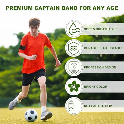 PATIKIL Soccer Captain Armband, Captain Arm Bands for Soccer Elastic Captain Arm Band Sports Captain Armband - Image 3