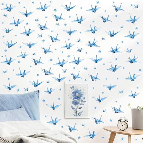 Vinilo Decorativo Kazova Origami Crane 128 Piezas Azul miniatura 3