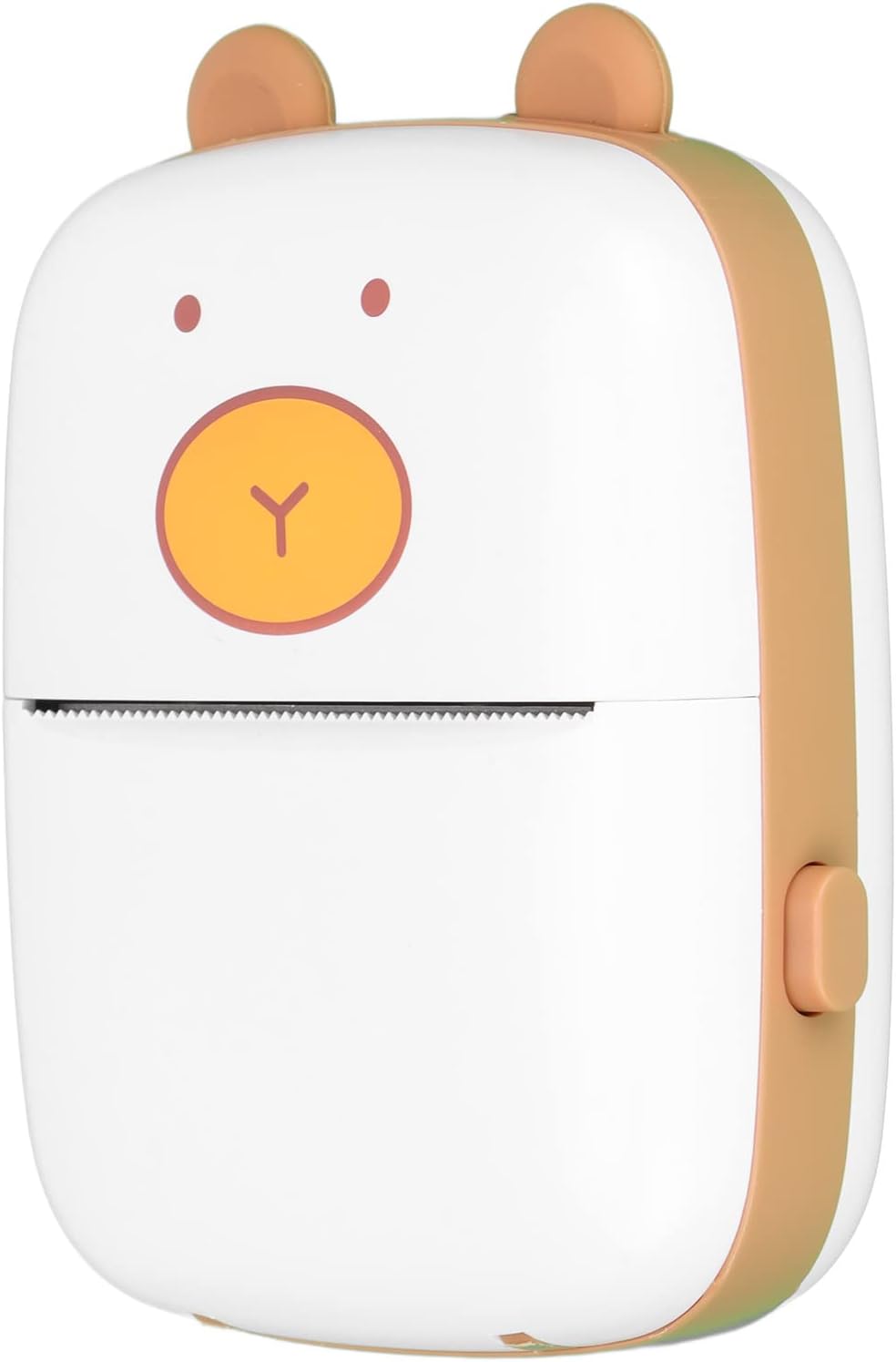 Heayzoki Mini Photo Printer, Cute Bear Portable Wireless Sticker Photo Printer with Data Cable Print Paper for Students Error Sorting, Home Office Notes Label Receipt