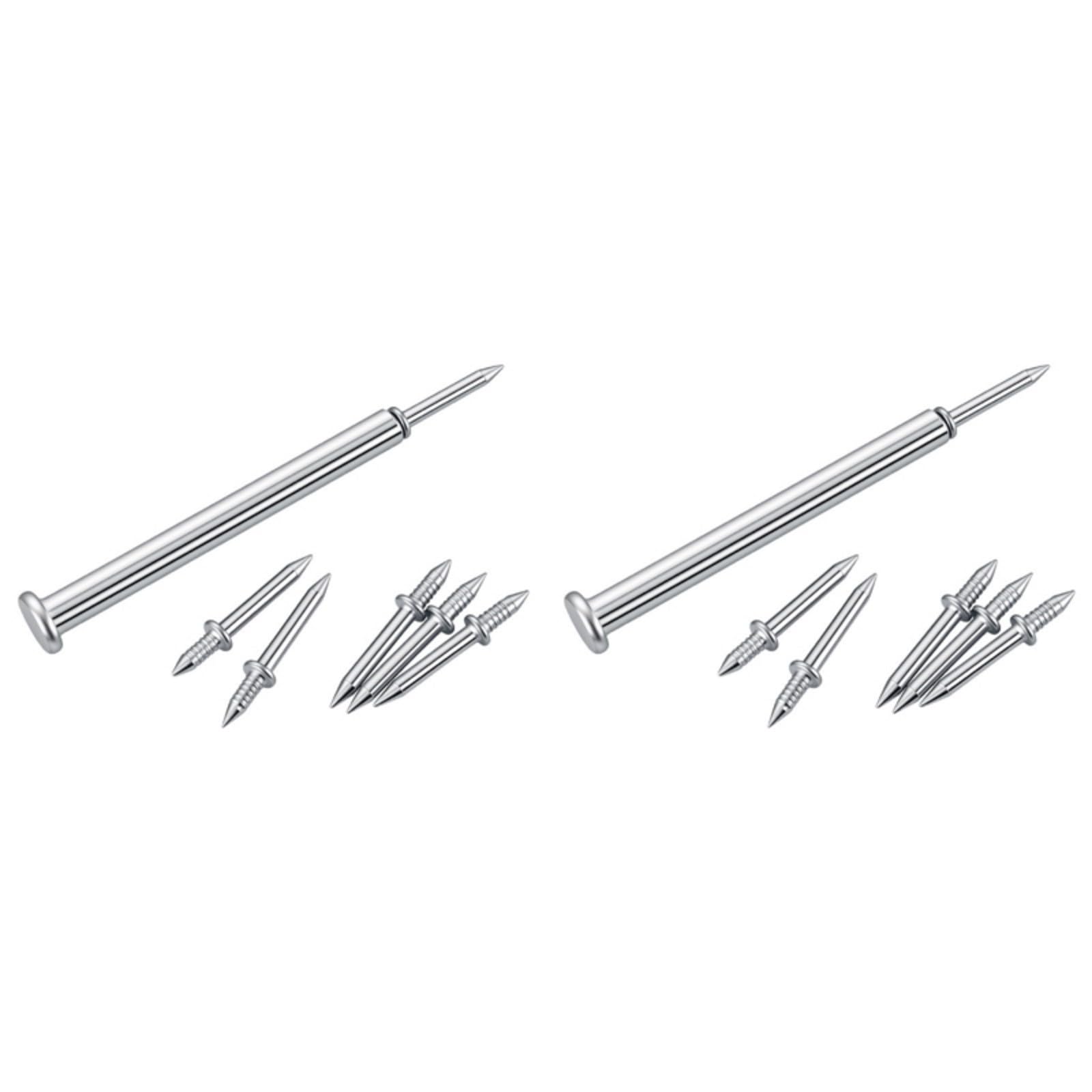 Galvanized Heavy Duty Invisible Nails for Skirting Board Installation No Track Left Brad Nails Finish Woodworking Trim Double Headed Baseboard Installation Crown Molding Nailing Furniture Assembly