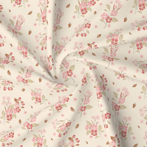 Image of Layers 100% Cotton Bedsheet for Double Size Bed | Lumina Floret Collection | 144 TC Soft & Breathable | Floral Print with 2 Pillow Covers | Wrinkle Free & Colorfast | 3 Piece Bedding Set - Pink
