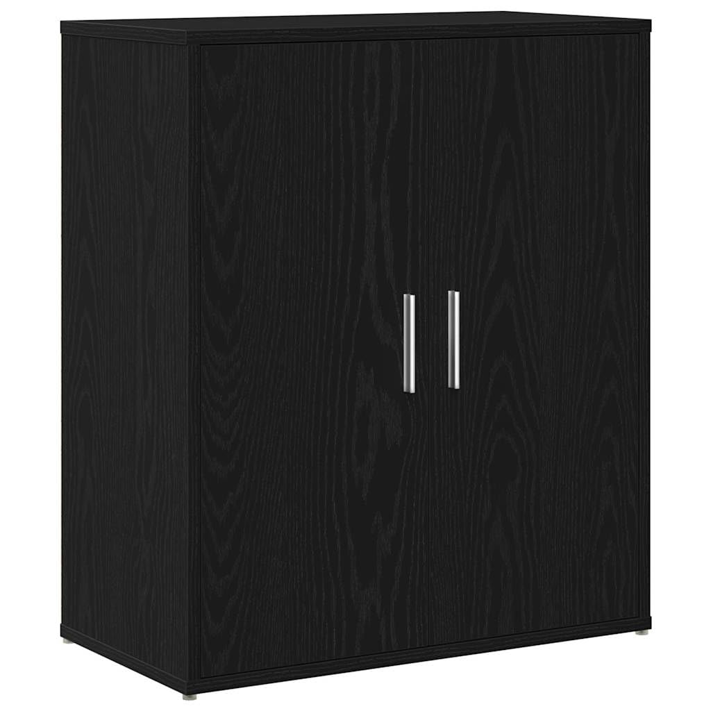 vidaXL Credenza Rovere Nero 60x31x70 cm in Legno Multistrato, credenza con Ante, Mobile da Soggiorno, portaoggetti, credenza da Cucina, credenza Alta