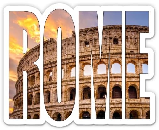 Squiddy Rome Italy - Vinilo adhesivo para teléfono, laptop, botella de agua (4 pulgadas de ancho)