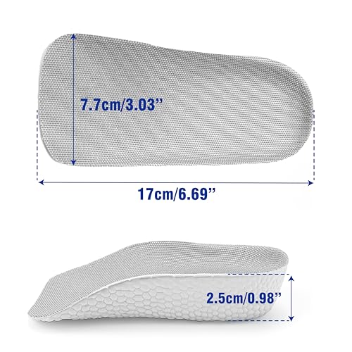 2 pares de plantillas ortopédicas elevadoras de 1 pulgada para hombres y mujeres miniatura 2