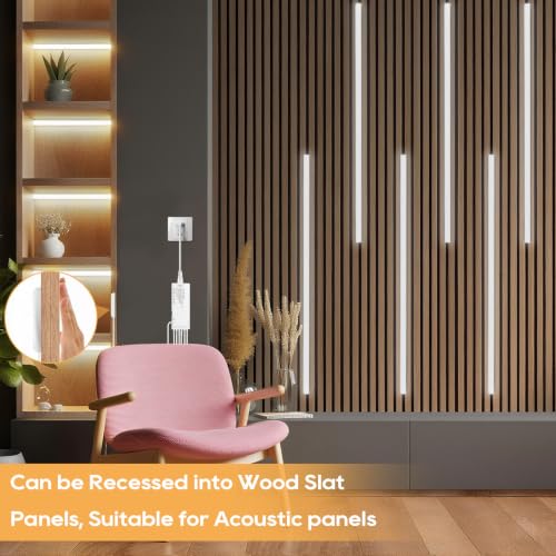 Image of COB LED Strip Lights, 12V Cabinet Light 6x6.56FT, 6500K Cuttable DIY LED Strip with Hide Touch and Hand Sweep Dimmer Switch Kit for Cabinet Showcase Kitchen Acoustic Panel Decoration Shelf Lighting