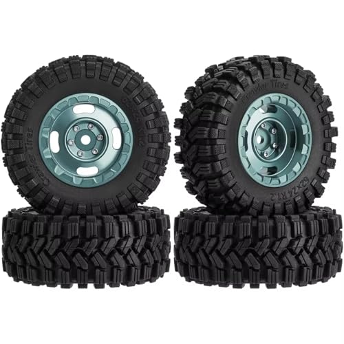 RC�^�C���J�[ For Axial For SCX24 For TRX4M For FCX24 1/18 1/24 �A���~1.2�z�C�[����62 * 24mm�\�t�g�S���S���^�C�� RC�N���[���[�A�b�v�O���[�h�p�[�c(Titanium)