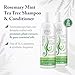 Beauty Without Cruelty Shampoo and Conditioner Set, Clarifying Rosemary Mint Tea Tree – Aromatherapy Hair & Scalp Treatment, SLS-Free, Vegan-Friendly & Cruelty-Free, 16 Oz Ea