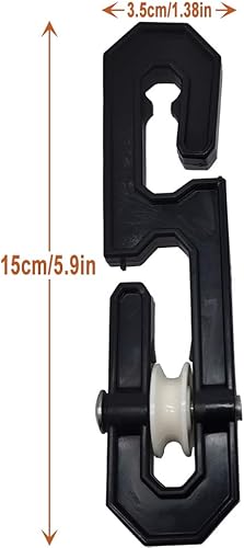 Miniatura 3 de ZLY Esparcidor de tendedero de aluminio de plástico, accesorios de tendedero para cargas pesadas y tendedero largo (paquete de 2, negro)