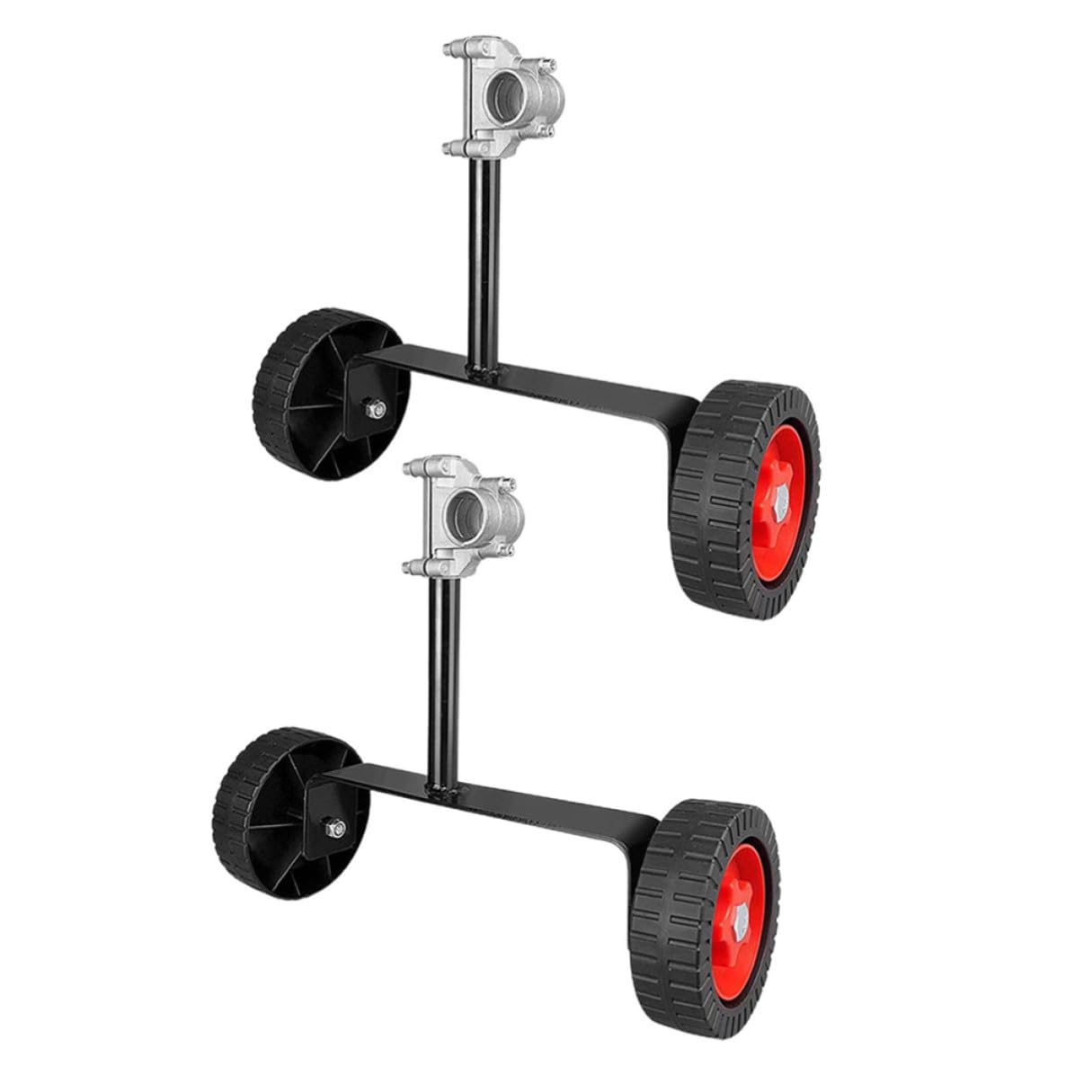 Lurrose Kit de 2 Ruedas de Soporte y Desbrozadora Eléctrica, Ligeras Hierro, Accesorio Adecuado para Recambios y Mantenimiento