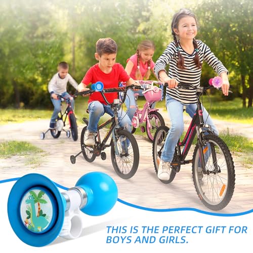 Fahrradklingel Kinder, Fahrradhupe Fahrradklingel Mädchen Jungen Hupe Fahrrad Fahrradzubehör Kinder für Fahrräder, Roller, Dreirad, Laufrad (Blau)