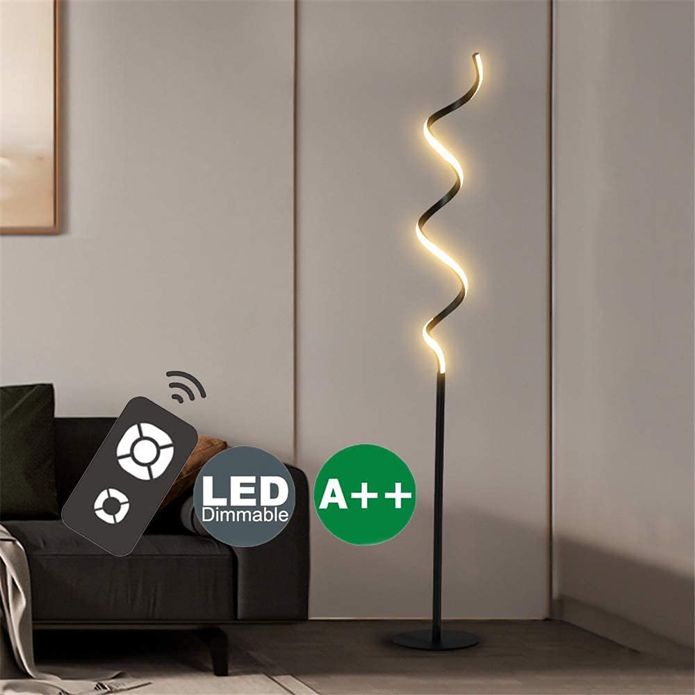 Amazon.co.jp : ブラックスパイラルスタンディングフロアライト