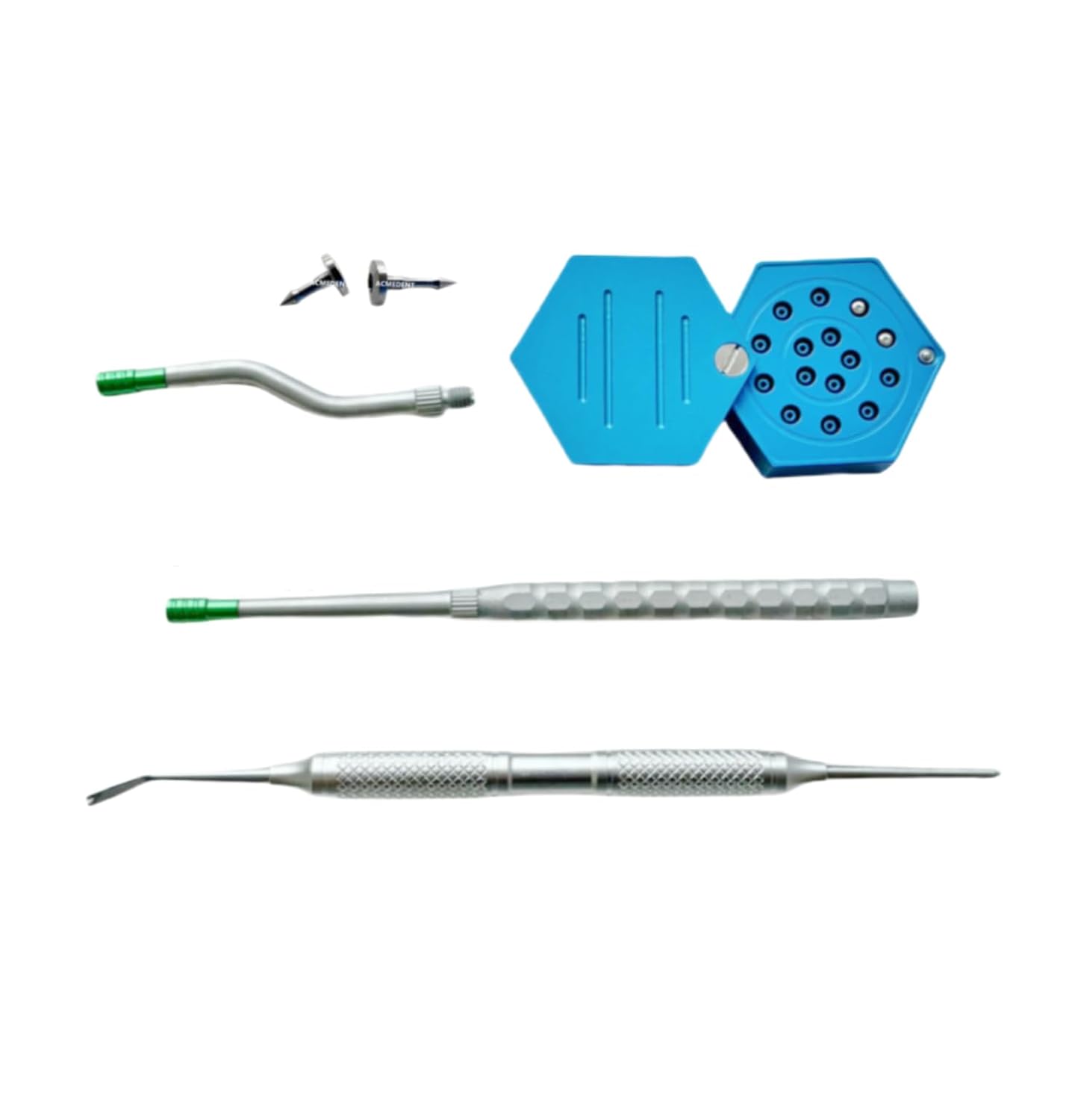 23Pcs/Set Dental GBR Tacks Long/Short TAC TC4 Tack Membraine Fixation Pins Strike Handle Remover Tack Dispenser Box